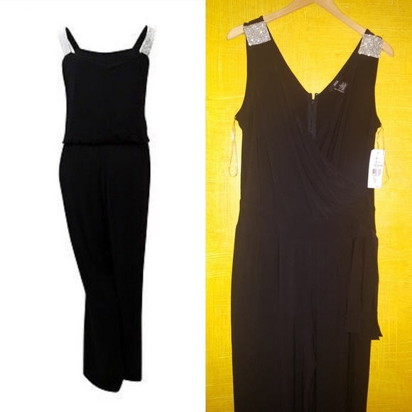 MSK Pants - MSK PLUS SIZE RHINESTONE EMBELLISH TIE WAI…